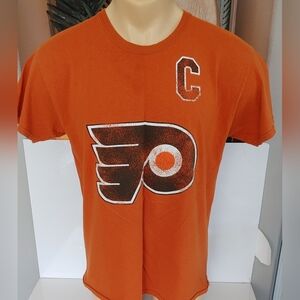 PHILADELPHIA FLYERS BOBBY CLARKE ALUMNI OLD TIME HOCKEY EDITION SHIRT